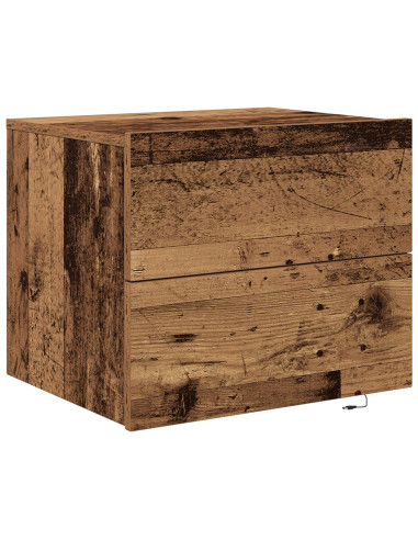 Armadio da Notte con cassetto Legno vecchio 50 x 39 x 41 cm