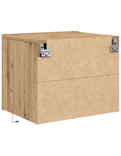 Armadio da Notte 2 pcs Rovere artigianale 50 x 39 x 41 cm