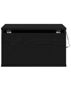 Mobiletto da comodino a parete con cassetto 2 pcs Rovere Nero