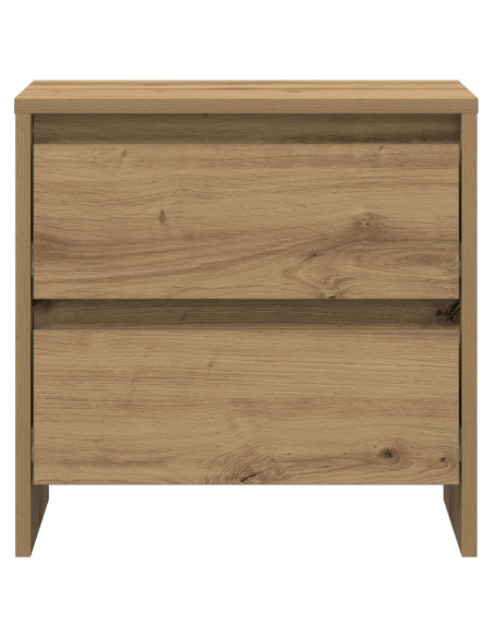 Comodino 2 pcs Rovere Artigianale 45x34x44,5 cm Legno Ingegnerizzato