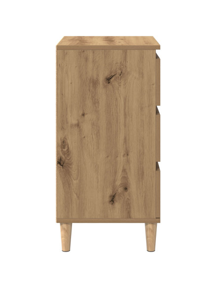Comodino  in Rovere Artigianale 40x35x70 cm in Legno Ingegnerizzato