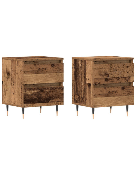 Comodini 2 pcs Legno Vecchio 40x35x50 cm Legno Ingeneered