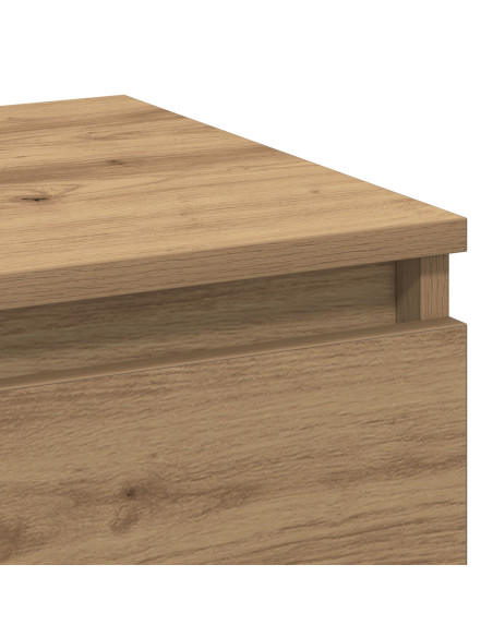 Comodini 2 pezzi Rovere Artigianale 40x35x50 cm Legno Ingegnerizzato