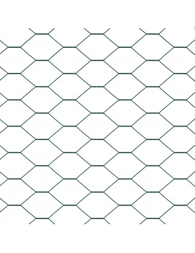 Pali per Recinzione  11 pcs U-Channel Verde 80 cm Acciaio, Recinzione Esagonale  Verde 0.8 x 50 m Acciaio