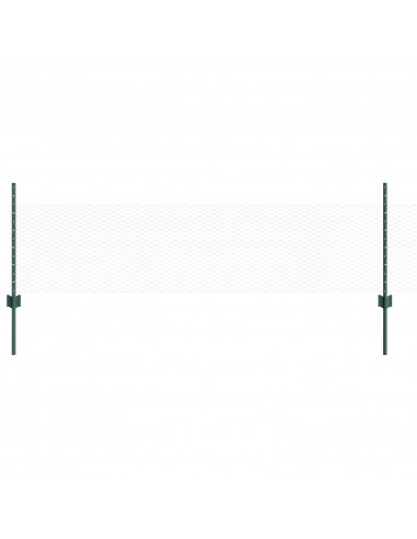 Pali per Recinzione  11 pcs U-Channel Verdi 60 cm in Acciaio, Recinzione Esagonale Verde 0.5x10 m in Acciaio