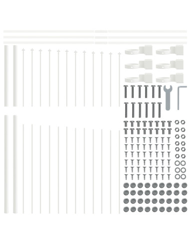 Recinzione per Giardino 5 pcs Bianco 170 x 215 cm
