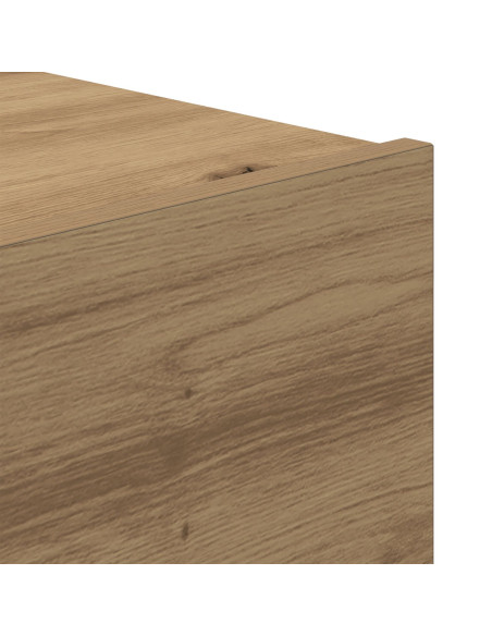 Cabinet da notte  con LED montato a parete in rovere artigianale 50x39x41 cm