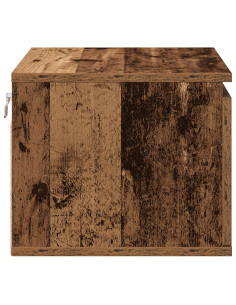 Mobiletto da comodino a parete Legno vecchio 50 x 36 x 30 cm 2