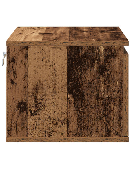 Comodino  con LED montato a muro in legno vecchio 50x36x30 cm