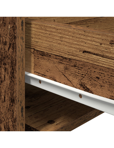 Comodino  con LED montato a muro in legno vecchio 50x36x30 cm