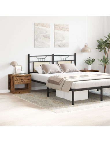 Comodino 2 pcs Legno vecchio 45 x 34 x 44 cm Legno multistrato