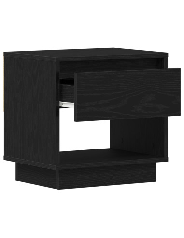 Comodino Rovere Nero 45 x 34 x 44 cm Legno multistrato