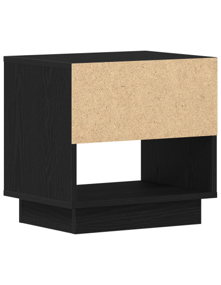 Cabinetto da comodino  2 pezzi Nero Rovere 45x34x49 cm Legno ingegnerizzato