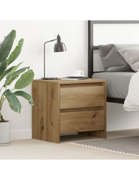 Comodino  in rovere artigianale 45x34x44,5 cm in legno ingegnerizzato