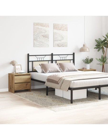 Armadio da Notte 2 pcs Rovere artigianale 45 x 34 x 44,5 cm