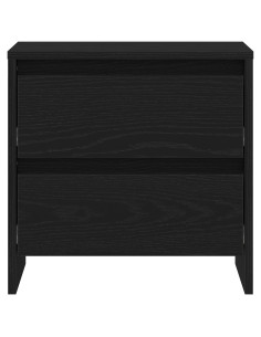 Armadio da Notte con cassetto Rovere Nero 45 x 34 x 44,5 cm 2