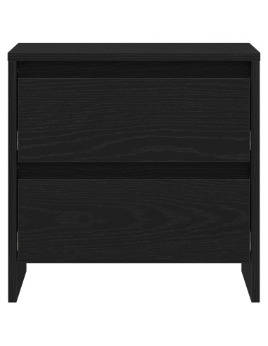 Armadio da Notte con cassetto Rovere Nero 45 x 34 x 44,5 cm