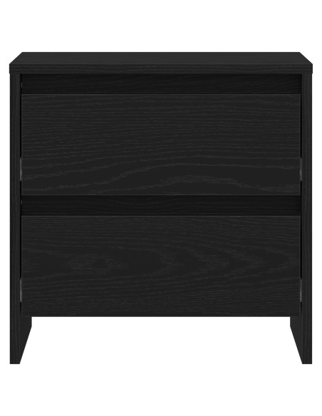 Armadio da Notte con cassetto Rovere Nero 45 x 34 x 44,5 cm