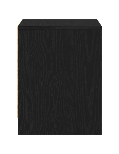 Armadio da Notte con cassetto Rovere Nero 45 x 34 x 44,5 cm