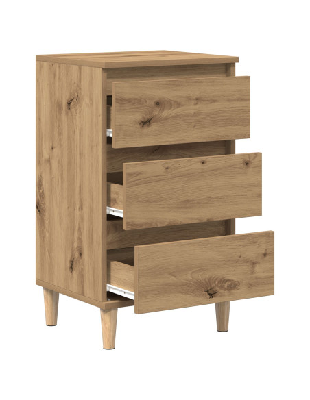 Comodino  in Rovere Artigianale 40x35x70 cm in Legno Ingegnerizzato