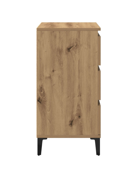 Comodino in Rovere Artigianale 40x35x70 cm in Legno Ingegnerizzato