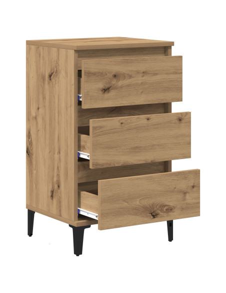 Comodino in Rovere Artigianale 40x35x70 cm in Legno Ingegnerizzato