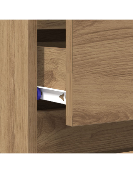 Comodino in Rovere Artigianale 40x35x70 cm in Legno Ingegnerizzato