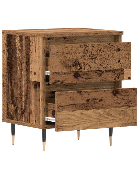 Comodini 2 pcs Legno Vecchio 40x35x50 cm Legno Ingeneered