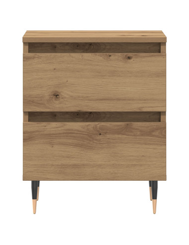 Armadio da Notte 2 pcs Rovere artigianale 40 x 35 x 50 cm