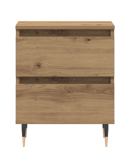 Comodini 2 pezzi Rovere Artigianale 40x35x50 cm Legno Ingegnerizzato