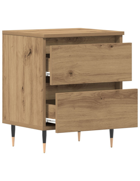 Comodini 2 pezzi Rovere Artigianale 40x35x50 cm Legno Ingegnerizzato