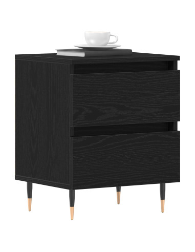 Armadio da Notte con cassetto 2 pcs Rovere Nero 40 x 35 x 50 cm