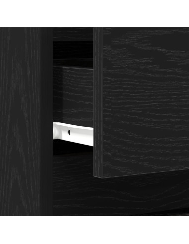 Armadio da Notte con cassetto 2 pcs Rovere Nero 40 x 35 x 50 cm