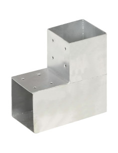 Connettore per Pali a Forma di L in Metallo Zincato 101x101 mm 2