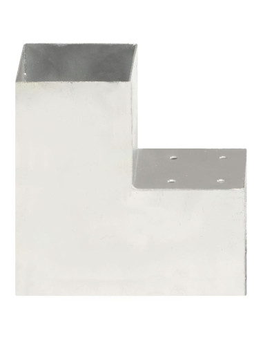 Connettore per Pali a Forma di L in Metallo Zincato 101x101 mm