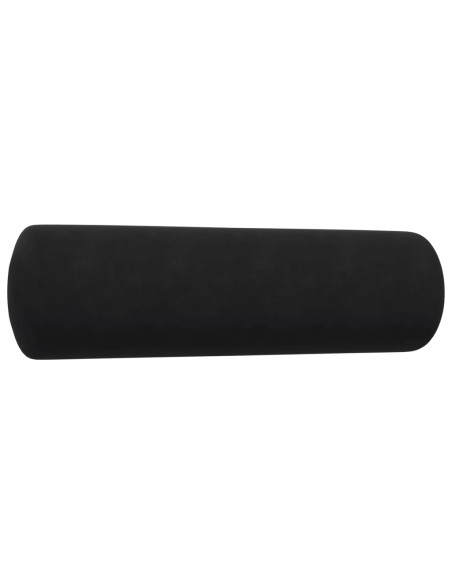 Set di Divani 3 pz con Cuscini e Rinforzi Nero in Velluto