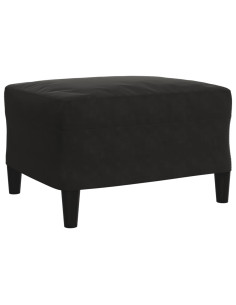 Set di Divani 4 pz con Cuscini e Rinforzi Nero in Velluto 2