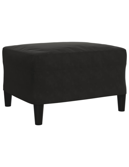 Set di Divani 4 pz con Cuscini e Rinforzi Nero in Velluto