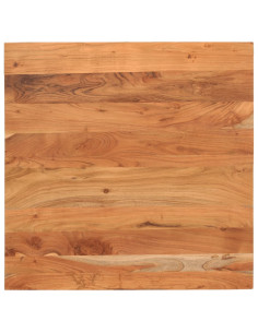 Piano Tavolo 70x70x3,8 cm Quadrato Legno Massello di Acacia 2