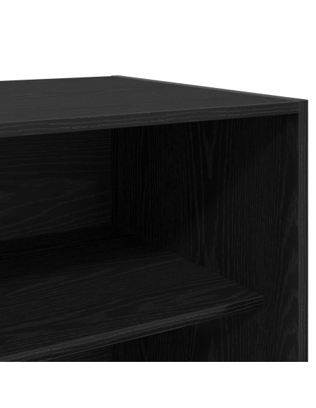 Armadio  Nero Rovere 80x50x200 cm in legno ingegnerizzato