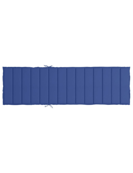Cuscino per Lettino Blu Reale 200x60x3 cm in Tessuto Oxford