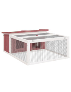 Conigliera Moka 117,5x97x47,5 cm in Legno Massello di Pino 2