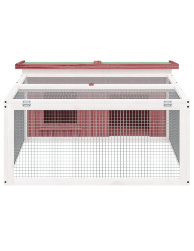 Conigliera Moka 117,5x97x47,5 cm in Legno Massello di Pino