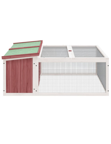 Conigliera Moka 117,5x97x47,5 cm in Legno Massello di Pino