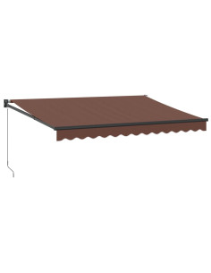 Tenda Sole Retrattile Manuale 350x250 cm Marrone 2