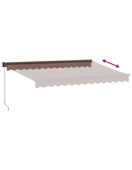Tenda Sole Retrattile Manuale 350x250 cm Marrone