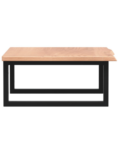 Ripiano a Parete per Lavabo in Acciaio e Massello di Rovere