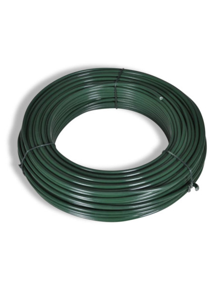 Recinzione in Rete con Pali in Acciaio 1x25 m Verde