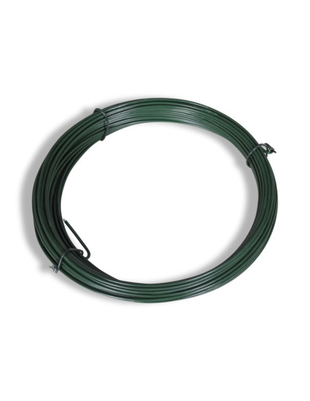 Recinzione in Rete con Pali in Acciaio 1x25 m Verde