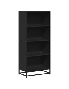 Libreria Nera 60x35x139 cm in Truciolato